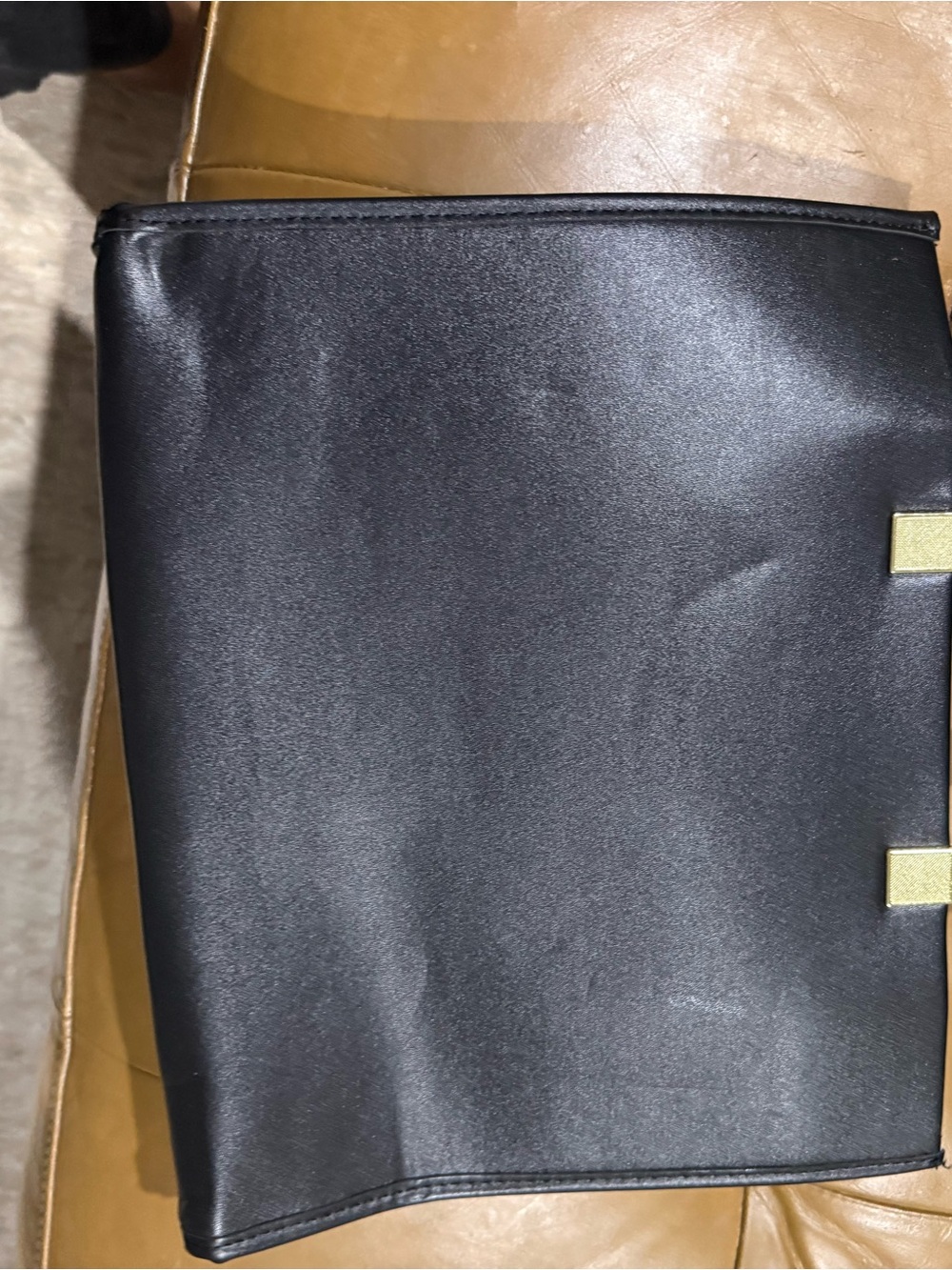 Black Leather Tote Bag - Picture 3 of 4